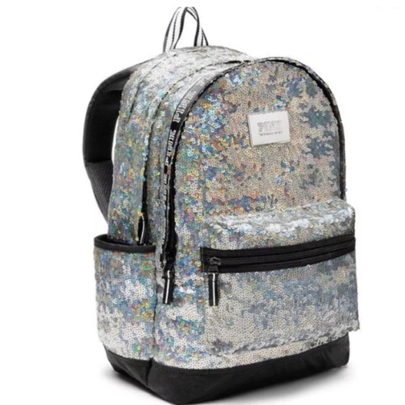 PINK Victoria's Secret Handbags - Victoria's Secret Pink Iridescent Silver Sequin Bl